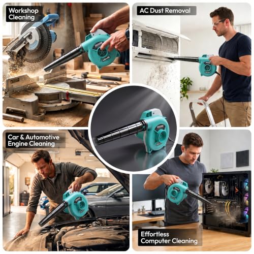 Image of 750W Air Blower for Dust Cleaner for Home | 18000 RPM High-Speed Copper Motor | 6-Speed Modes | 3 Hours Continuous Working | 6 Months Replacement Warranty | Blower for Cleaning