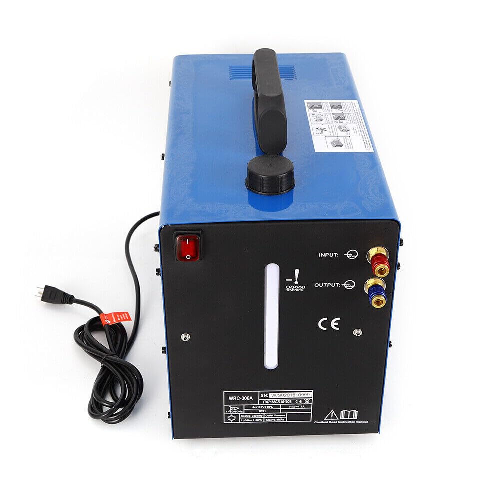Urządzenia spawalnicze, chłodnica wody 8 l, chłodnica wody do chłodzenia pakietów węży | 230 V/50 Hz 0,35 MPA 370 W MIG profesjonalna pompa wirowa z miedzi, obieg wody chłodzącej, odprowadzanie ciepła