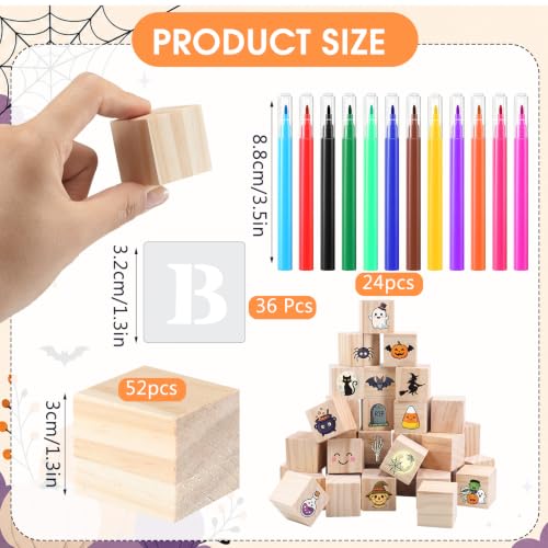 Novabright 113 Pcs Halloween Baby Shower Games Decorate a Block Game Sign by Novabright - Used condition - Image 4