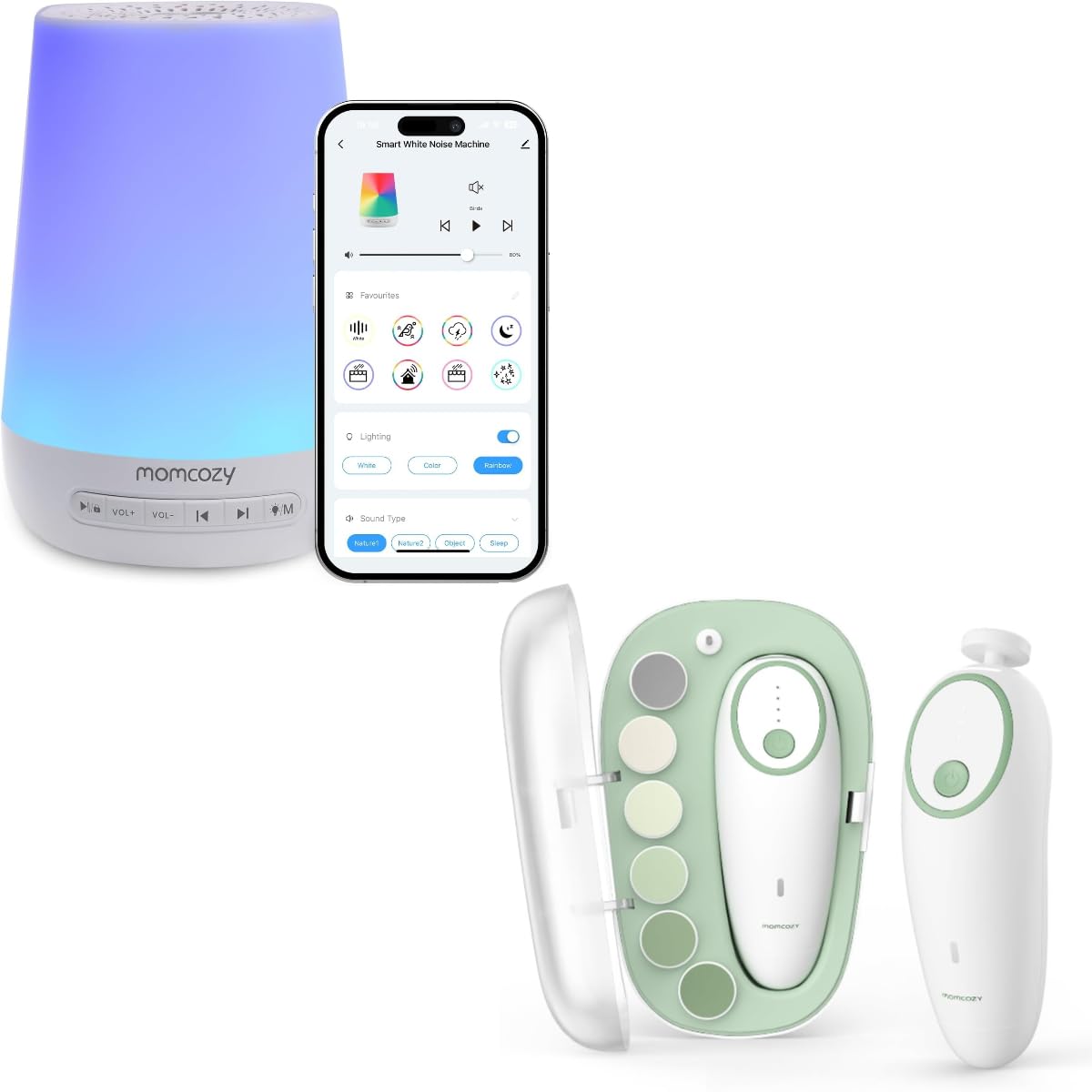 Momcozy Machine à bruit blanc & Lime à Ongles Électrique