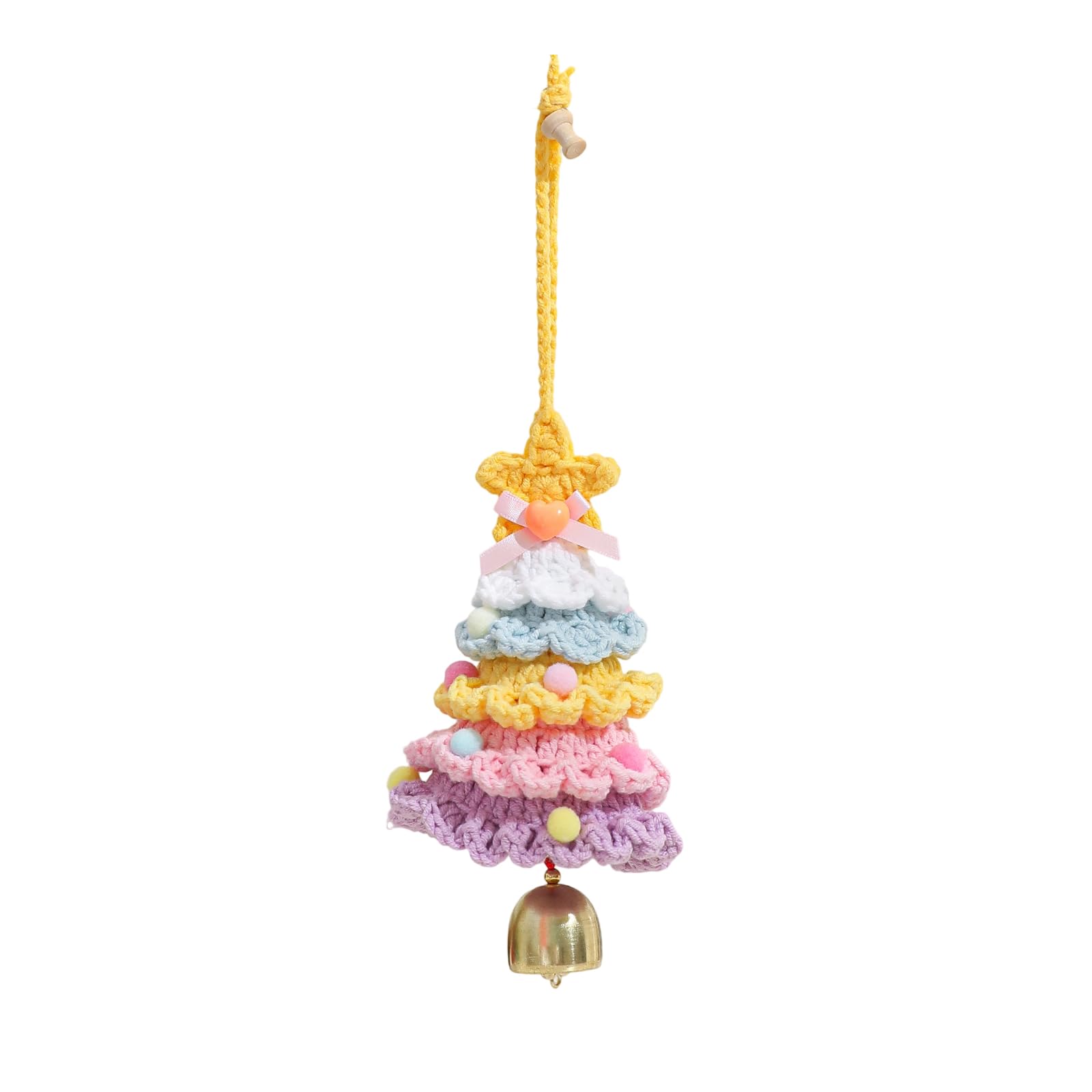 Hsioluted E Artisanal Weav Christmas Tre Decoration Soft Yarn Decoration For Vacation Hom Deck Crochet Ornaments