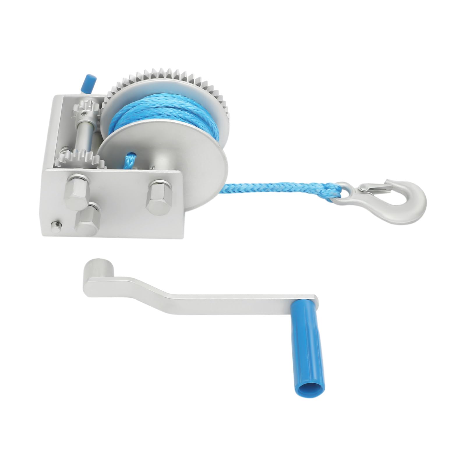 Treuil manuel manuel 3 conditions de transmission Treuil manuel 4500 lbs 8 m Corde en nylon Fonction de verrouillage pour yacht, bateau, remorque