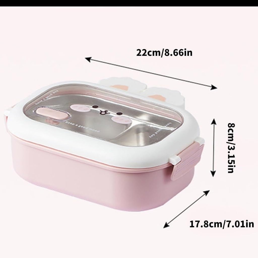Isolierte, unterteilte Bento-Box aus Edelstahl