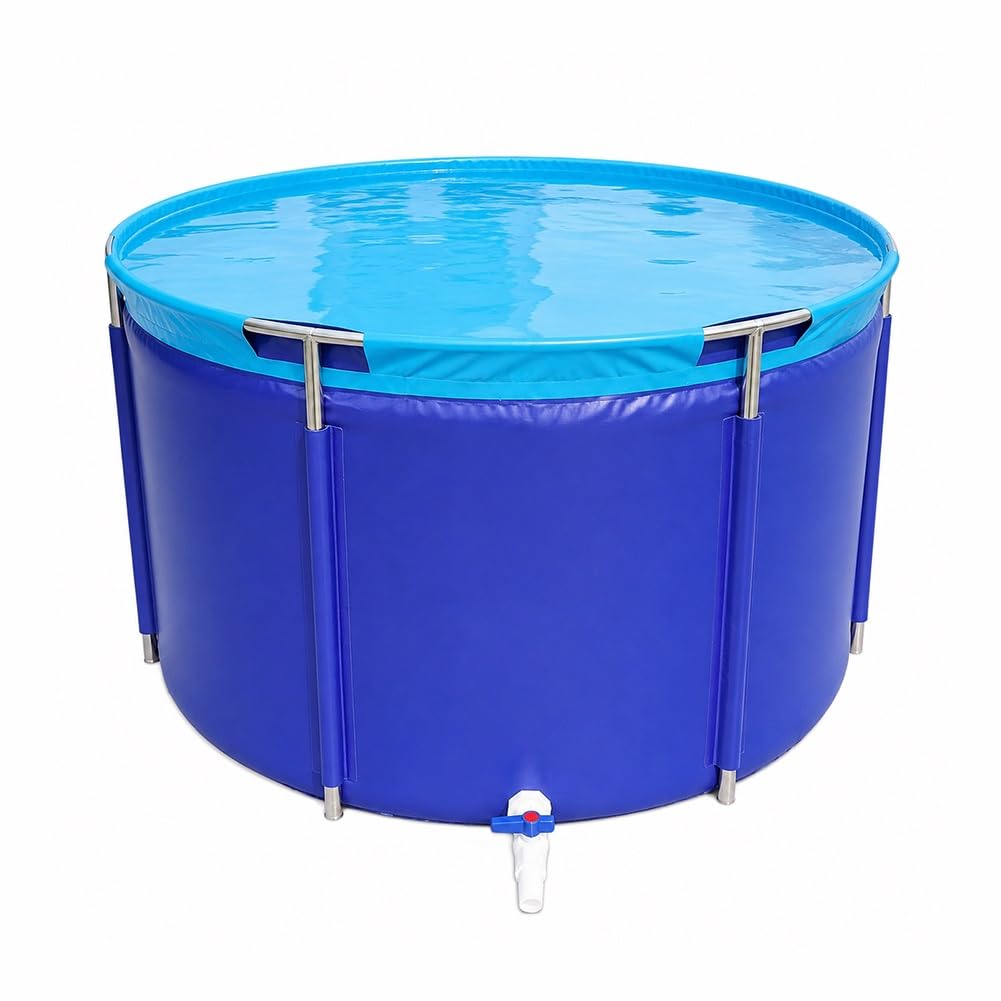 Vasca per Koi in Tela Resistente con Telaio in Acciaio Inox