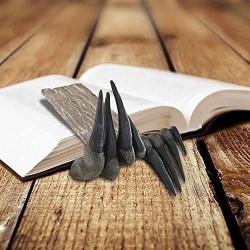 Halloween-Lesezeichen, Teufelshand-Lesezeichen, 3D-Thriller-Dämonenpfoten-Lesezeichen, Harz-Lesezeichen, Halloween-Neuheit, Bücherregal-Ornamente, Geschenk für Kinder und Erwachsene