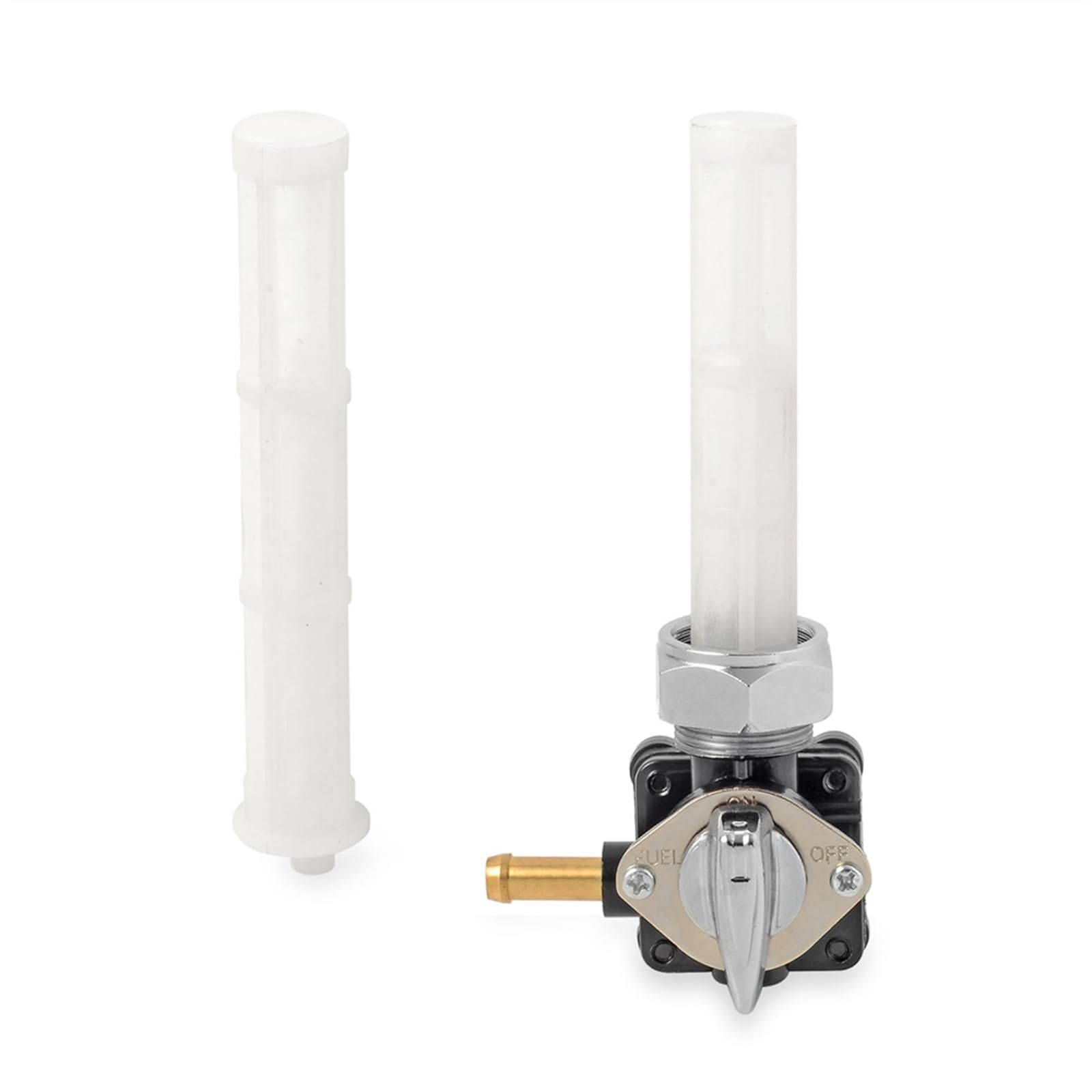 Wivplex Llave de purga de válvula de combustible, salida izquierda de 22mm, for Harley, Flstf Fxdl Flht Flst Fxstb Flhr Fxst 2002-2006 61338-02, llave de purga de de vacío Válvula de purga de combusti