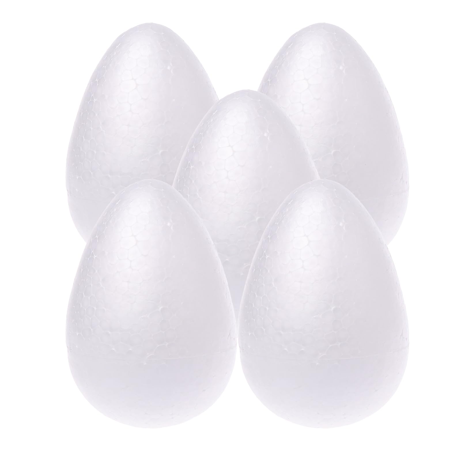 WZBHCZLJ 5pcs 12cm White Foam Eggs Model Polystyrene Styrofoam-Foam Eggs Shape Easter Decorations Kid Easter Foam Eggs
