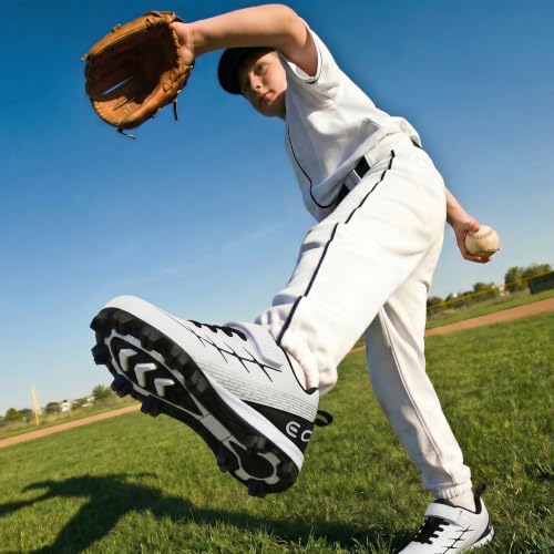 EQW Kids Baseball & Softball Cleats for Boys Girls Non-Slip Durable by EQW - Used condition - Image 2