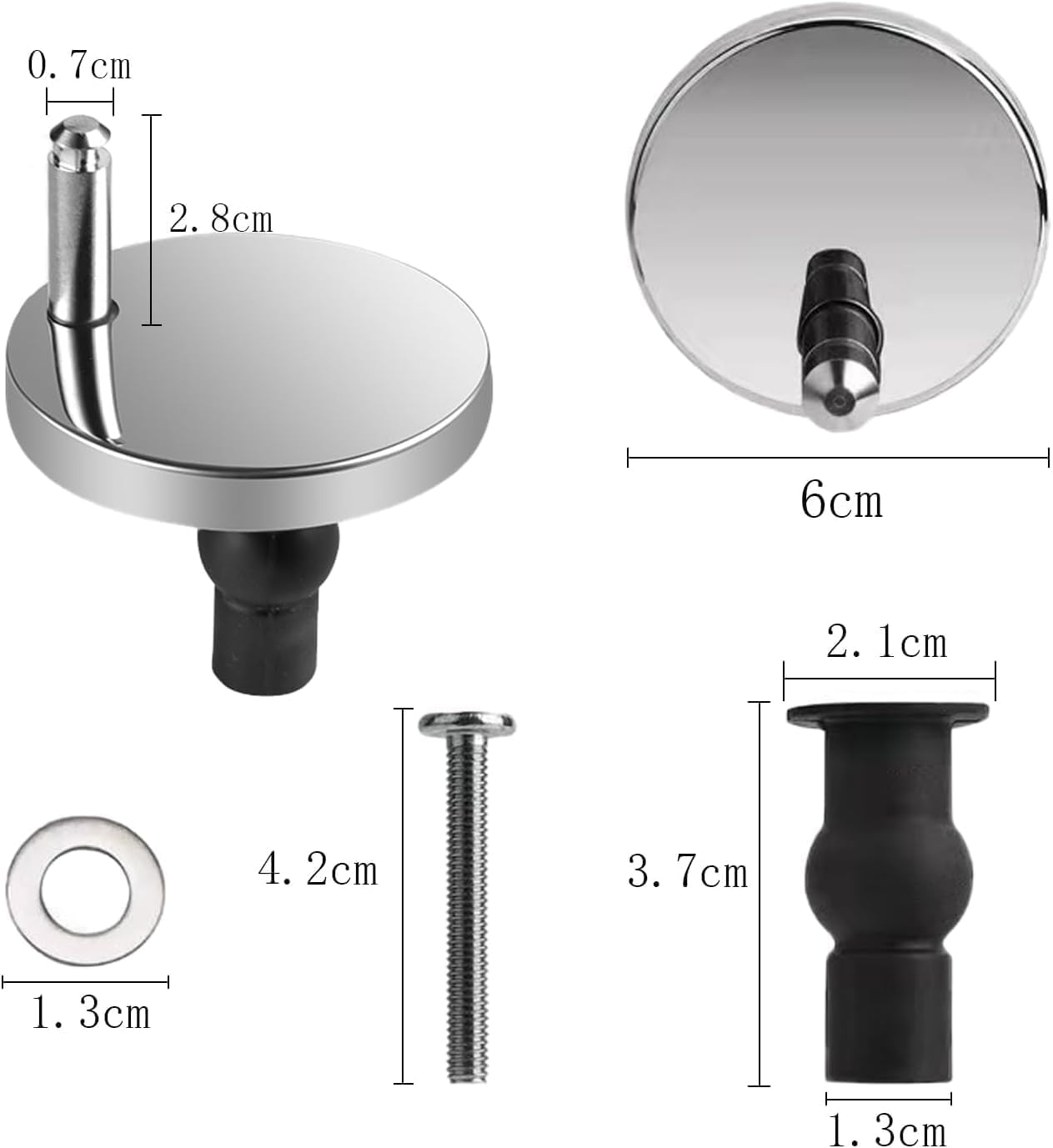 2 Piece Toilet Seat Fixing Set, Stainless Steel Hinge for Toilet Seat Toilet Seat Repair Parts Toilet Seat Screws Accessories - Image 2