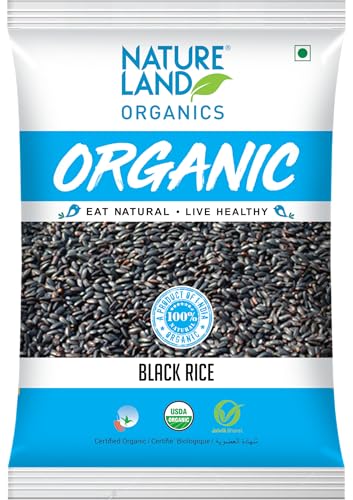Image of Natureland Organics Red Rice 1 Kg - Organic Rice & Organics Black Rice Pouch, 500 G