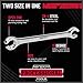 SEDY 4-Piece Flare Nut Wrench Set, Offset End Spanner Metric 9 10 11 12 13 14 15 17mm, CR-V Steel Storage Pouch Repair and Remove Nuts on Fuel Tube Hose Transmission Line