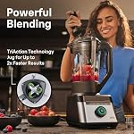Braun TriForce Power Mixer - Powerful 1200 Watt countertop mixer with 10 manual speeds, 3 textures and 3 food settings, stainless steel blades for effortless emulsification, for smoothies, purees and more