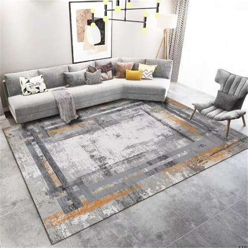 Tapis de chambre enfant gris 100x150cm au motif géométrique rétro - 2