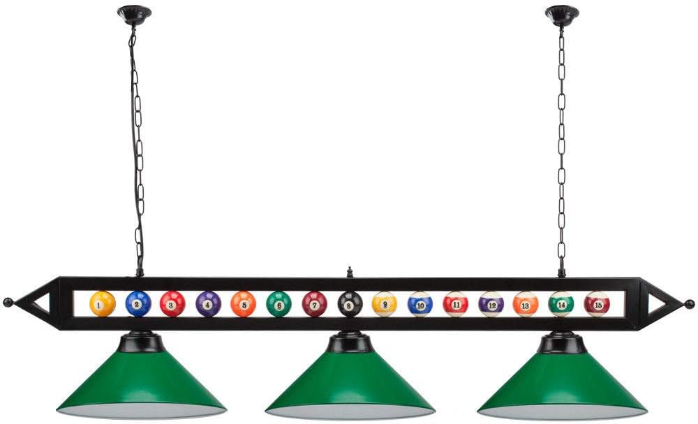 GSE 59" Pool Billiard Table Light with Billiard Balls