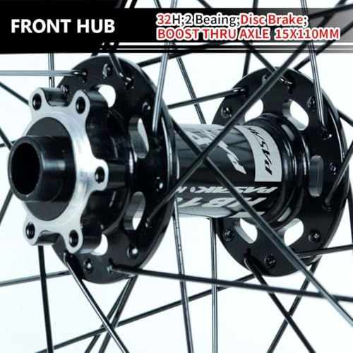 Roues VTT 29 pouces freins à disque axe traversant Boost moyeux 32 trous