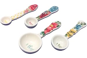 Pioneer Woman Vintage Floral Ceramic Measuring Spoons