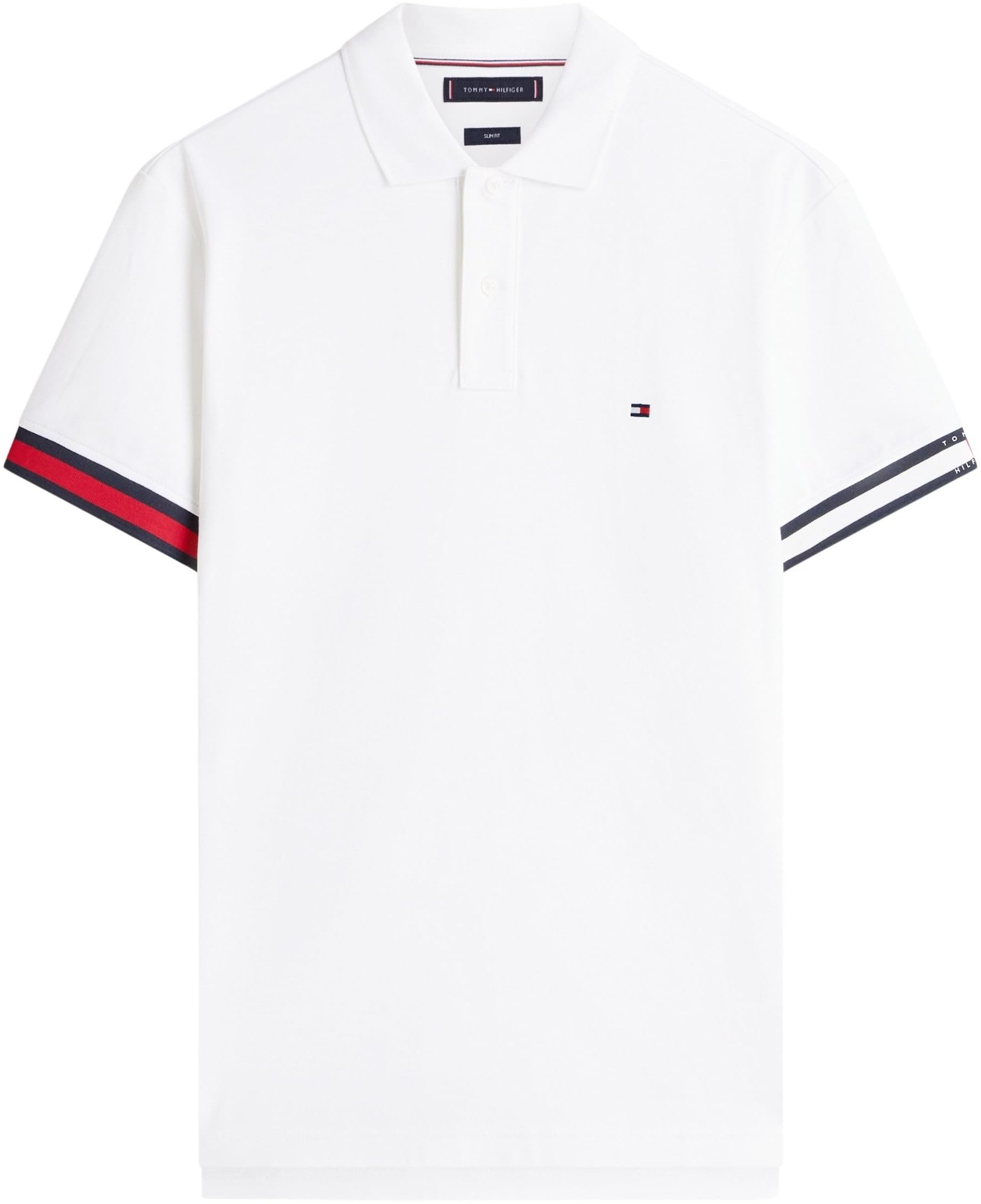 Tommy Hilfiger RWB Cuff Liquid Cotton Slim Polo Mw0mw42743 Polo S/S Hombre (Pack de 1)