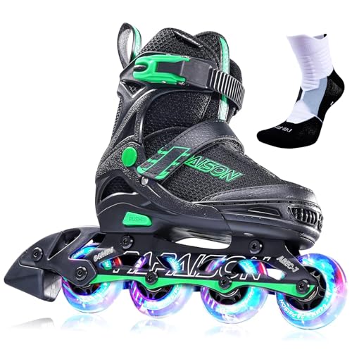 PAPAISON Adjustable Inline Skates for Kids and Adults with Full Light Up Wheels,...