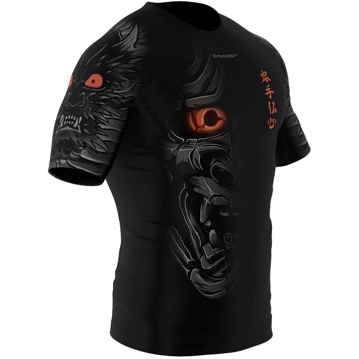 SMMASH Helion Rashguard Hombre Manga Corta, Camisetas Hombre para MMA, Artes Marciales, Krav Maga, BJJ, K1, Karate, Material Transpirable y Antibacteriano — view 31