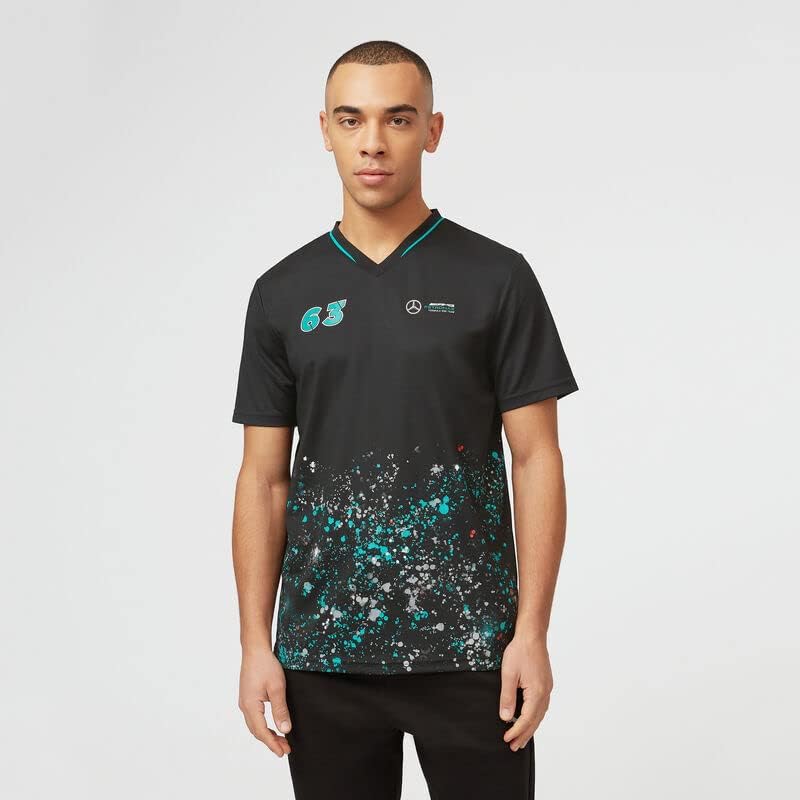 Mercedes-AMG Petronas Formula One Team F1 George Russell #63 Sports T-Shirt (XL) Black - Image 2