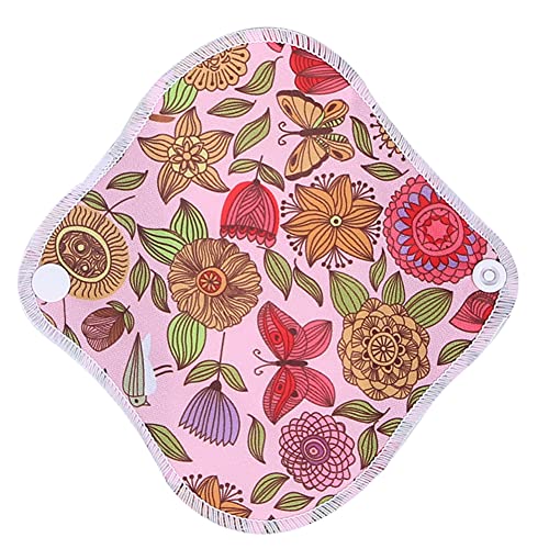 5Pcs Menstrual Pad Reusable Waterproof Bamboo Charcoal Fiber Cloth Washable Women Sanitary Pad (H6-H10) #TOP5