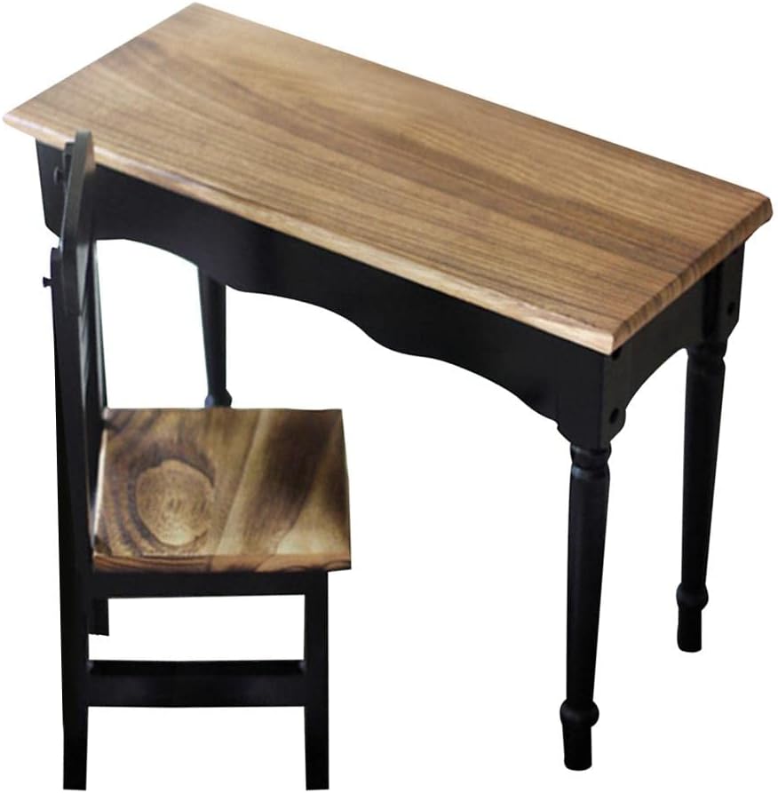 Handmade Study Room Desk and Chair Set for 1/3 BJD Dolls - DIY Wooden Furniture for Dollhouse Accessories - Assembly Required - Perfect for Student Desk and Chair - for Ball