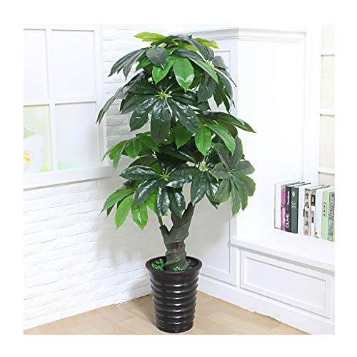 Large Plant Bonsai Decorative Plastic Flower Pachira Macrocarpa Indoor Potted Plant Green Plant 930 (Size : 55inch)