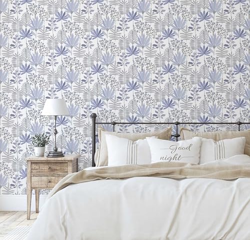 Papel tapiz de jardín tropical S4Sassy, solucione paredes dañadas con vinilo autoadhesivo 6