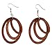 FITYLE 1 Par Moda Mujer étnica Oval Hoop Cuelga Los Pendientes Gancho...