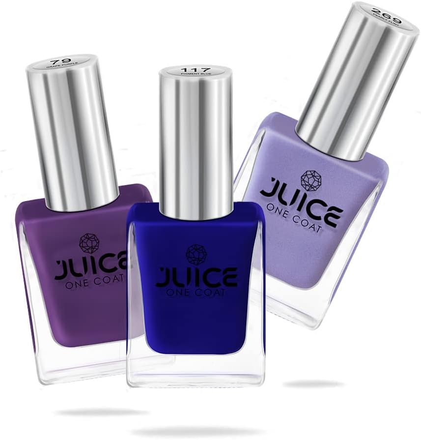 Quick-dry, Long Lasting, Chip Resistant, Gel Finish, High Gloss, F&D APPROVED COLORS & PIGMENTS 3 in 1 Nail Polish Combo 26