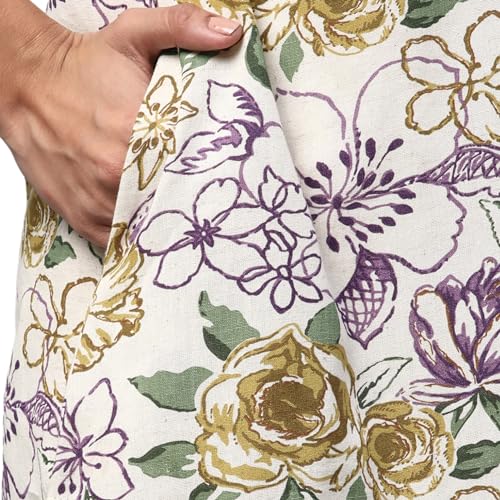 Image of KAMI KUBI Printed a-line kurta with block print detail on neck and sleeve.