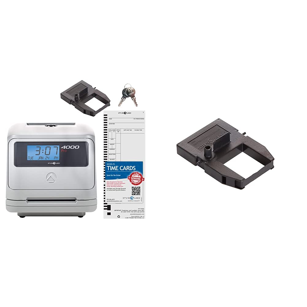 Pyramid Time Systems Model 4000 Auto Totaling Time Clock Replacement Ribbon