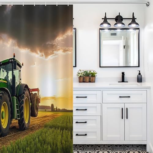 Rideau de douche tracteur imperméable pour éviter l'eau au sol - 5