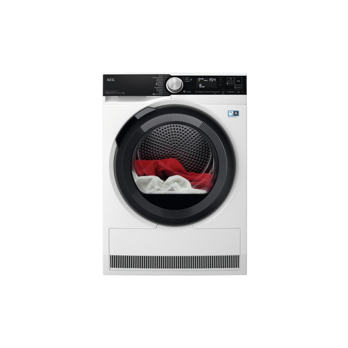 AEG WiFi Wärmepumpentrockner, Serie 9000, Punktgenaue Trockenergebnisse mit 3D-Scan Restfeuchteermittlung, Trommelbeleuchtung