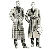 1940s Pattern, Debonair Men's Dressing Gown, Robe - Chest: 42' – 44” (106.7cm – 111.8cm)