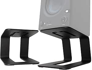 Faankiton 2-Pack Heavy Duty Speaker Stands - 20kg Load, Anti-Vibration, 5° Tilt For Perfect Sound