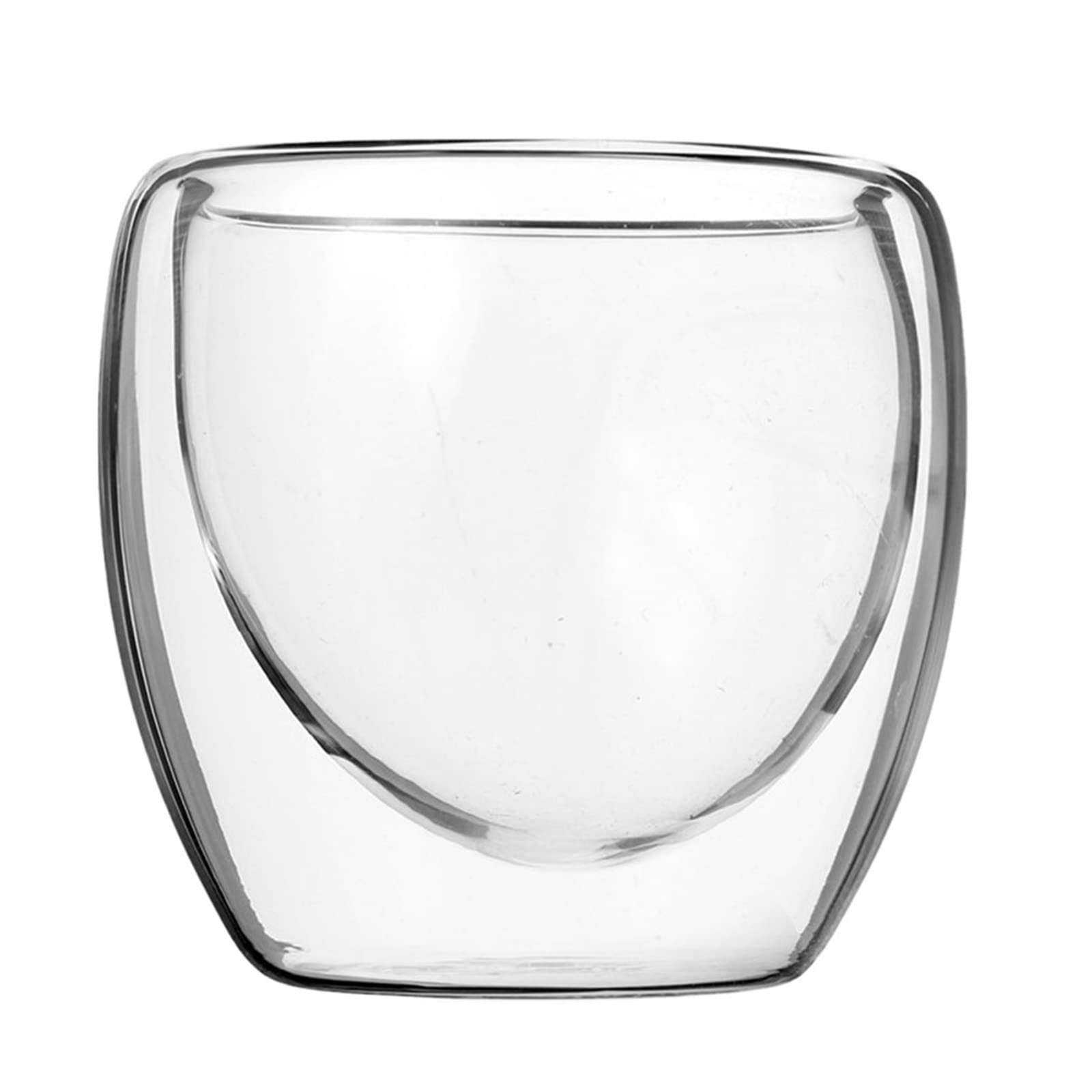 Reise-Kaffeetasse, doppelwandiges Glas, Kaffeeglas, transparentes Teetassen-Set, Glas, Kaffeetasse, Geschenk, Haushaltsgetränke (350 ml, 1 Stück)