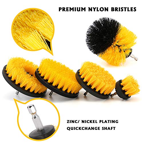 Topulors HOUSEHOLD CLEANING TOOLS 5 Pieces Drill Brush Attachments, Scrubber Brush For Drill, Power Cleaning Kit thumb #2