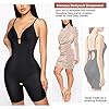 Irisnaya Women Shapewear Bodysuit Tummy Control Body Shaper Spaghetti Strap Bra Top Bodycon Romper Butt lifter Short Jumpsuit (X-Large, Black)