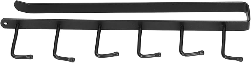 Nikou Porta tazze da caffè, 6 ganci, stile Ele, design pratico e pratico, stabile e affidabile, nero, per uso domestico