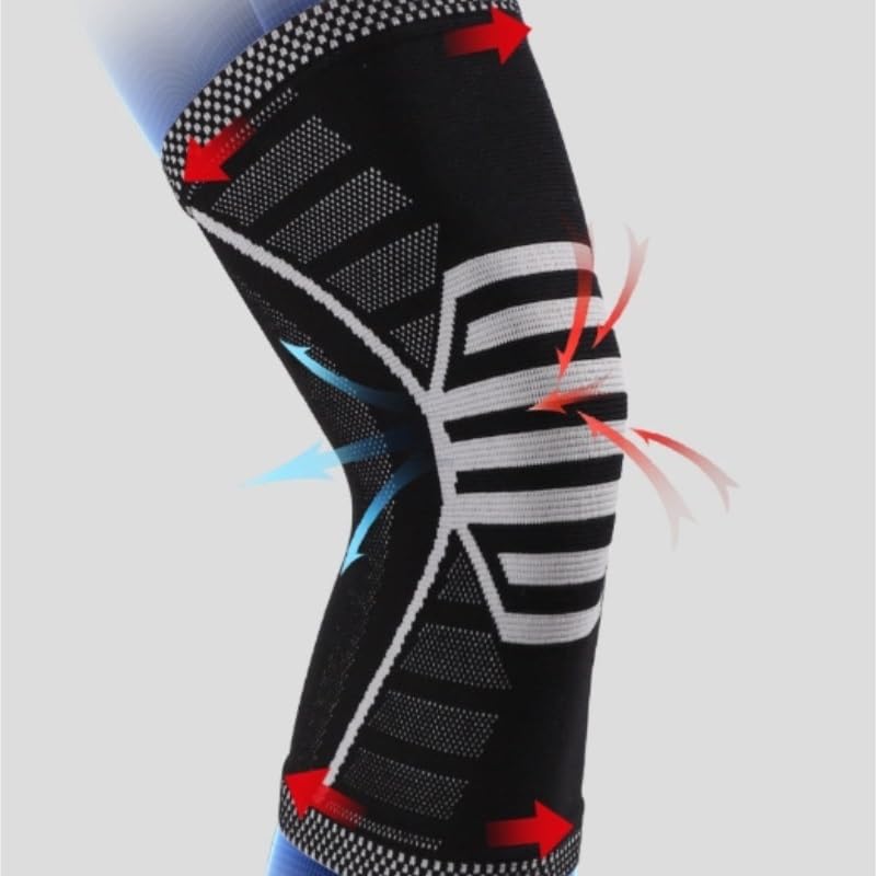 Exercise, protection Sports Woven Knee Pads for Men Women Outdoor Nylon Knee Pads Breathable Protective Gear for Fitness, cycling, running, playing football(Medium)