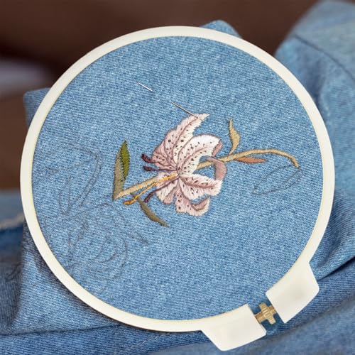 Image of HNGSON 3 Size Embroidery Hoop Set Plastic Embroidery Frame Cross Stitch Hoop Circle Embroidery Hoops Ring for Embroidery, Cross Stitch, Sewing