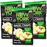 New York Style Garlic Bagel Crisps, 7.2 oz (Pack of 3)