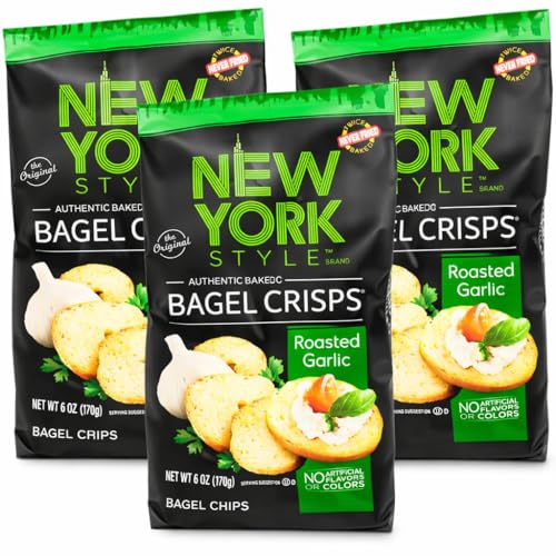 New York Style Garlic Bagel Crisps, 6 oz (Pack of 3) - image 1