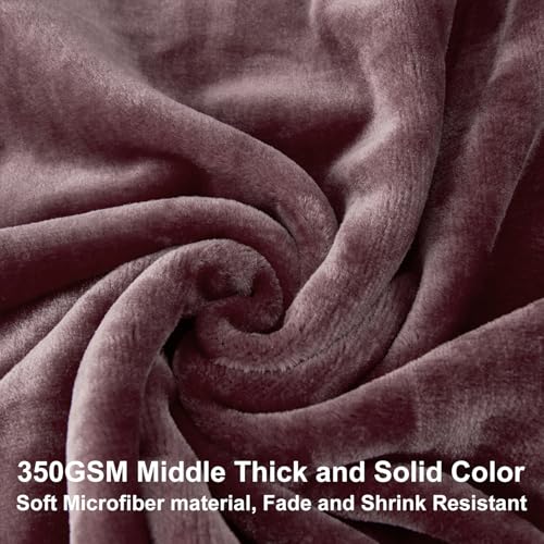 Image of JYK Fleece Plush Blanket - 4.4 LB, 1 Ply Lightweight Korean Style Mink Blanket, King 85 inch x 95 inch - Super Soft, Warm & Cozy, Microfiber Bed Blanket for All Seasons, Brown