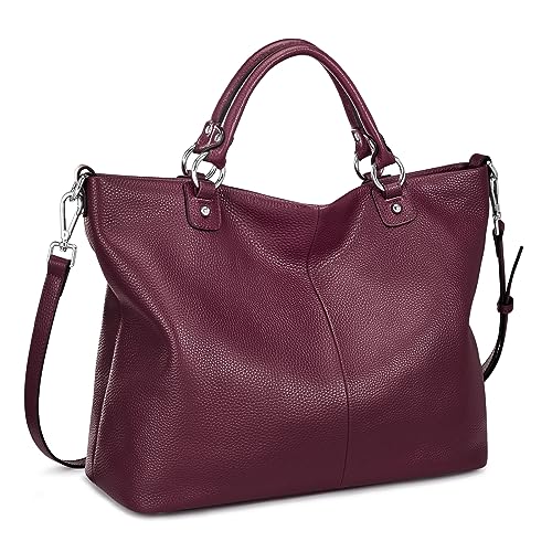 Kattee Women's Soft Leather Tote Bag, Top Satchel Purses and Handbags
