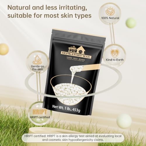 Image of Lifestance Unscented Hard Wax Beads for Hair Removal, Sensitive Skin, 1LB