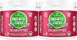 Berry Gen Restore Collagen Powder with Antioxidants from BlackBerry and Blueberry Extracts - 60 Servings - Natural Dual Action Formula - Supports Joints, Hair, Skin, and Nails - Made in The USA