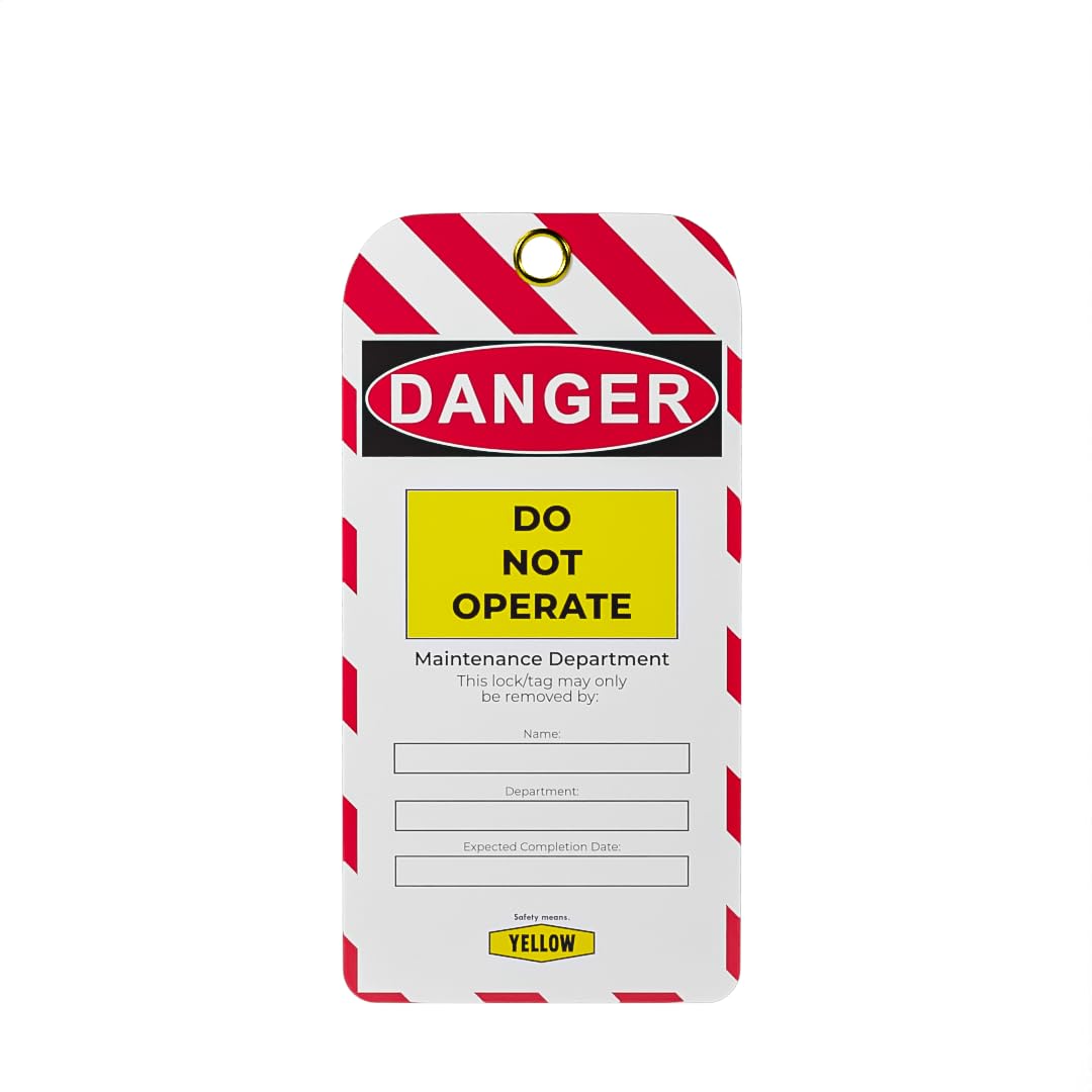 OSHA Safety Tags With Zip Ties Frcctre 50-Pack Lockout Tagout Safety ...