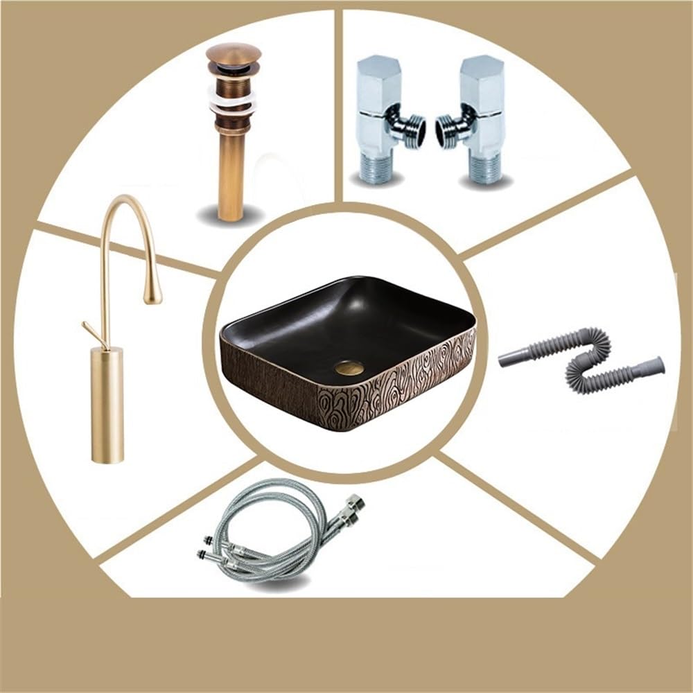 Lavabo da appoggio Creative Above Counter Basin Rectangular Bathroom Sink